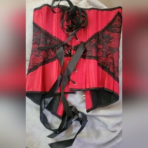 Beautiful rd and black corset. Never worn!